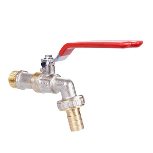 Brass Bib Cock (3-Pc, Nickel Polish)